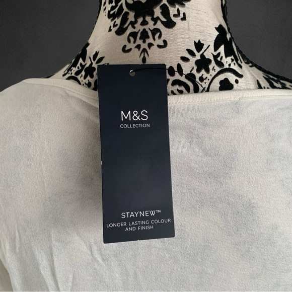 Marks & Spencer M&S Collection Ivory Ruffle Sleeve Tee - Picture 4 of 6